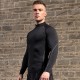 Men's High Collar Fitness Long Sleeve Pro Sports Running Long Sleeve T-shirt Autumn And Winter Elastic Quick-drying Stand Collar Vests 1058