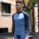 Men's autumn and winter fitness wear, long-sleeved PRO, tight height and elastic sportswear, camouflage, running training, quick-drying clothes 91504