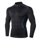Men's Autumn and winter Stand-up collar fitness wear PRO Sports running training Long-sleeved high-elasticity quick-drying tight suit 91505