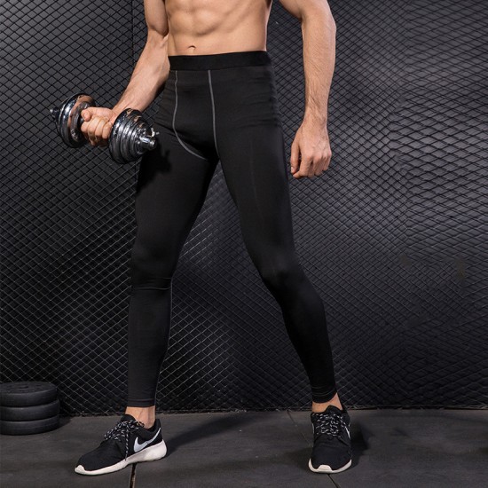 Men's Tight training Pants PRO Sports Fitness Running Pants Sweat-wicking Quick-drying Pants 1020