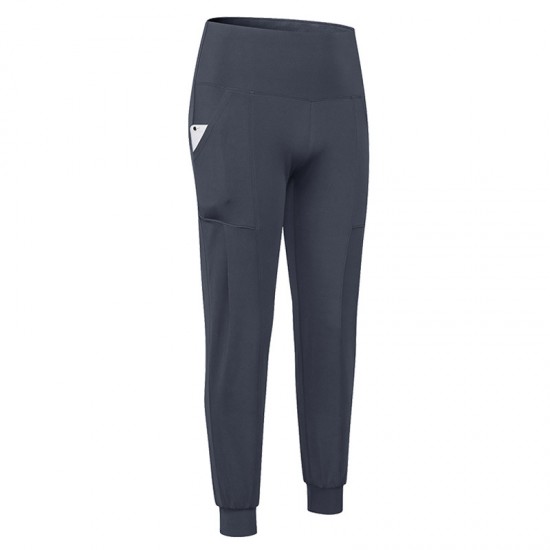 Women's sports long pants, high-waisted yoga, loose and casual training, quick-drying, elastic fitness, running, tight-fitting pants 02320