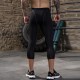 Men's tight PRO capri pants, sports and fitness running shorts, cross-border Amazon quick-drying Capri pants, 1050