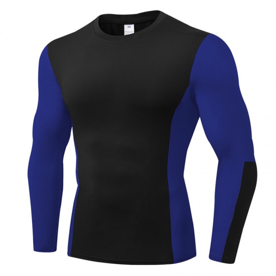 Men's PRO Fitness Quick-drying long-sleeved sports running fitness Wear High-elasticity Sweat-wicking Training Tight-fitting T-shirt 01508