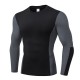 Men's PRO Fitness Quick-drying long-sleeved sports running fitness Wear High-elasticity Sweat-wicking Training Tight-fitting T-shirt 01508