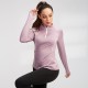 Autumn And Winter Women's Sports Long Sleeve Fitness Running Yoga Clothing High Elastic Tights Quick Drying Stand Collar Sweater 92506