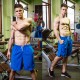Men's sports shorts, fitness running training, basketball shorts, loose casual quick-drying shorts 7054