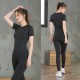 Women's Tight PRO sports fitness Yoga Training Running Sweat-wicking Quick-drying short-sleeved T-shirt Elastic Clothing 2013