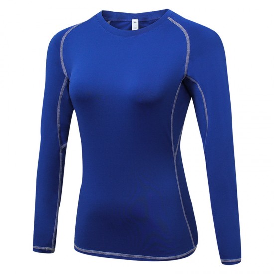 Women's Tight-fitting PRO sports fitness Yoga training long-sleeved T-shirt Moisture-wicking long-sleeved shirt 2039
