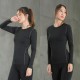 Women's PRO Tight-fitting training long-sleeved sports fitness Yoga T-shirt, moisture-wicking long-sleeved shirt 2019