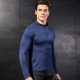 Men's autumn and winter sports sweatshirt, fitness running training, long-sleeved half-zipper stretch quick-drying stand-up collar sweatshirt 9004