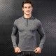 Men's autumn and winter sports sweatshirt, fitness running training, long-sleeved half-zipper stretch quick-drying stand-up collar sweatshirt 9004