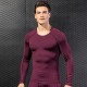 Men's Pro Tight Fitness Running Training T-shirt Amazon Stretch Quick-drying Long-sleeved Shirt Clothes 1059