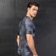 Men's 3d Three-dimensional Printing Fitness Running Training Short Sleeve Amazon Tight Elastic Sweat-wicking Quick-drying 4023