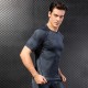 Men's 3d Three-dimensional Printing Fitness Running Training Short Sleeve Amazon Tight Elastic Sweat-wicking Quick-drying 4023