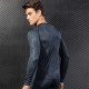 Men's 3D printed fitness running training long-sleeved amazon tight Stretch Sweat-wicking quick-drying garment 4029