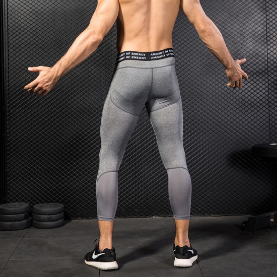 Men's PRO sports pants, 70% fitness, running, training, sweat-wicking, breathable, quick-drying, elastic, tight, 70% pants 6050