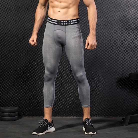 Men's PRO sports pants, 70% fitness, running, training, sweat-wicking, breathable, quick-drying, elastic, tight, 70% pants 6050