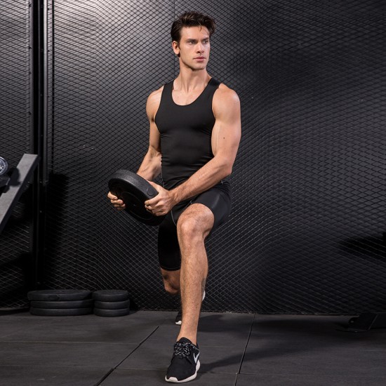 Sports Pro Men's Training Tight Vest Basketball Fitness Running Amazon Quick-drying Vest Clothes 1001