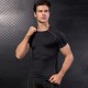 Men's Pro Tight Short-sleeved Fitness Sports Running Training Clothing Elastic Quick-drying Clothes Short-sleeved T-shirt Clothes 1053