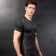 Men's Tight Training Fitness Clothing Running Short-sleeved Sportswear Amazon Stretch Quick-drying Clothes T-shirt 1003