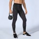 Men's fitness long pants printed patchwork sports running training sweat-wicking quick-drying high-elasticity tight long pants 4070