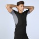 Men's PRO Fitness Exercise Running Training short-sleeved sweat-wicking Quick-drying Breathable Elastic Tight Suit B0008
