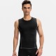 Men's sports vest, round-neck tight-fitting training running fitness suit, elastic sweat-wicking quick-drying top, waistcoat 01108