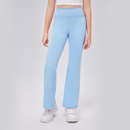 Children's yoga pants, flared pants, quick-drying breathable fitness and running pants, girls' sports and casual pants 53322