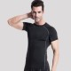Men's Tight-fitting PRO fitness exercise running training wear, short-sleeved T-shirt, elastic quick-drying shirt, short-sleeved shirt 1018