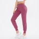 Women's loose sports pants, tight-fitting casual running, fitness training, elastic high-waisted pocket yoga long pants 12363