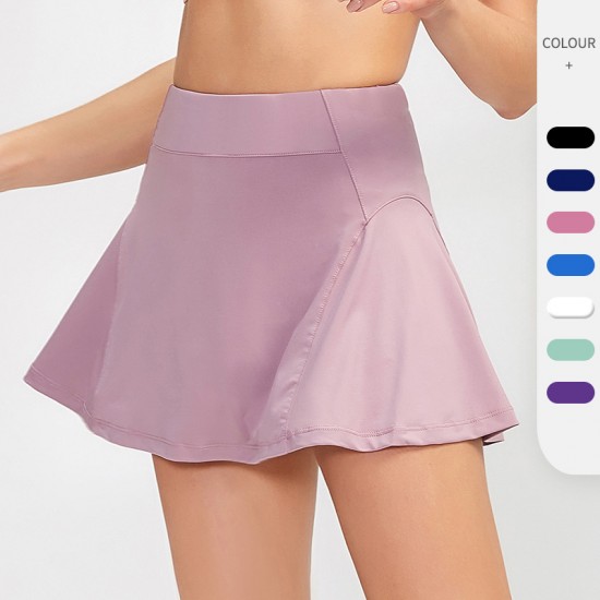 Yu Erlian High Waist Sports Culottes Women's Yoga Fitness Tennis Lining Anti-light Running Quick-drying Skirt 92406 Yu Erlian High Waist Sports Culottes Women's Yoga Fitness Tennis Lining Anti-light Running Quick-drying Skirt 92406