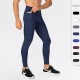 Men's Zipper Pocket Fitness Trousers Pro Sports Running Training Sweat-wicking Quick-drying High-elastic Tights 1070
