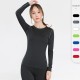 Women's PRO Tight-fitting training long-sleeved sports fitness Yoga T-shirt, moisture-wicking long-sleeved shirt 2019