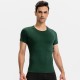 Men's Pro Fitness Short Sleeve Tight Running Training Sportswear High Elastic Sweat-wicking Quick-drying Jacket T-shirt 01219
