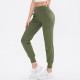 Women's loose sports pants, tight-fitting casual running, fitness training, elastic high-waisted pocket yoga long pants 12363