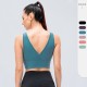 Women's yoga sports bra brocade, double-sided nude, shock-absorbing, running, high-elasticity, tight, training and fitness underwear 02721