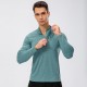 Men's Autumn And Winter Fitness Long Sleeve Quick-drying Running Training Suit Half Zipper Slim Pullover Sports Sweater 11516