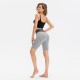 Female summer European and American hip-lifting yoga shorts Honeycomb peach hip quick-drying high-waists fitness exercise 5-point shorts 12423