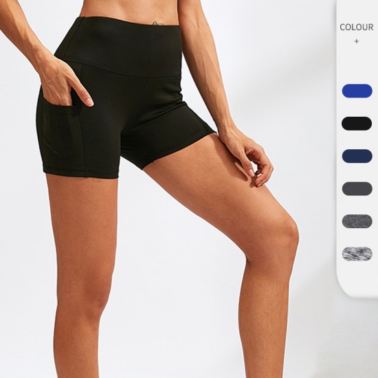 Women's High Waist Yoga Three-point Pants With Pocket Running Training Tight Quick-drying Stretch Fitness Three-point Shorts 2049 Women's High Waist Yoga Three-point Pants With Pocket Running Training Tight Quick-drying Stretch Fitness Three-point Shorts 2049
