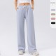 European And American Autumn And Winter Wide Leg Sports Pants Women's High Waist Loose Outdoor Running Fitness Pants Solid Color Leisure Sports Pants