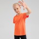 Children's and girls' pure cotton loose sports T-shirts, sweat-absorbing and breathable, short-sleeved outdoor running training, printed with D15015
