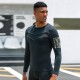 Men's fitness wear, long-sleeved quick-drying outdoor running T-shirt, moisture-wicking, tight height and elastic training suit 91502