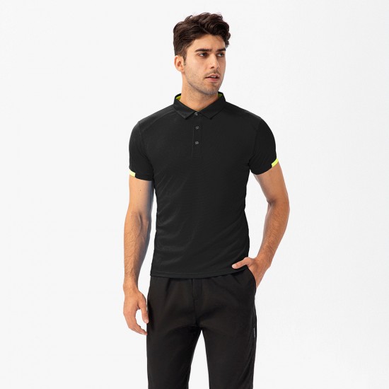 Summer men's POLO shirt, short-sleeved, loose, breathable, casual, quick-drying fitness running training T-shirt D15012