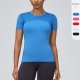 Women's PRO Sports, Running, Fitness, Yoga Tight T-shirt, sweat-wicking, quick-drying, mesh patchwork elastic short sleeve 2023