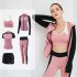 Women's yoga set, running training tight elastic sportswear, quick-drying sweat-wicking fitness suit five-piece set Y92002