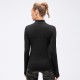 Women's Autumn And Winter Yoga Long Sleeve Fitness Clothing Slim Running T-shirt Jacket Quick-drying Sports Sweater 12521