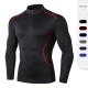 Men's Autumn and winter Stand-up collar fitness wear PRO Sports running training Long-sleeved high-elasticity quick-drying tight suit 91505