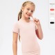 Children's summer yoga exercise short-sleeved T-shirt, sweat-absorbing and breathable, girls' running and dance training top, short-sleeved 23207 Children's summer yoga exercise short-sleeved T-shirt, sweat-absorbing and breathable, girls' running and dance training top, short-sleeved 23207