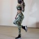 Women's fitness yoga pants, sports running training, cross-border tight quick-drying camouflage pants 5012+5015
