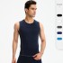 Men's sports vest, round-neck tight-fitting training running fitness suit, elastic sweat-wicking quick-drying top, waistcoat 01108